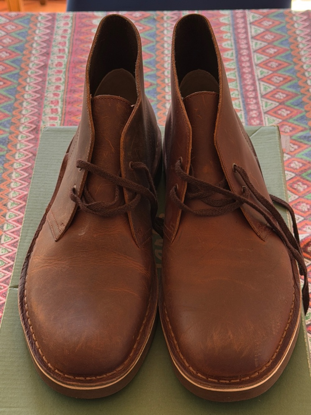 Clarks Men's Bush Acre 2 Brown Leather Desert / Chukka Boots